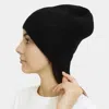 Fashnzfab Soft Knit Winter Beanie Hat In Black