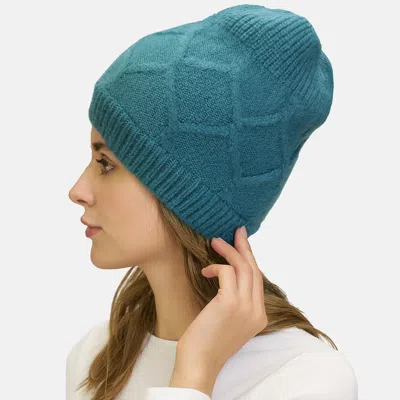 Fashnzfab Soft Knit Winter Beanie Hat In Green