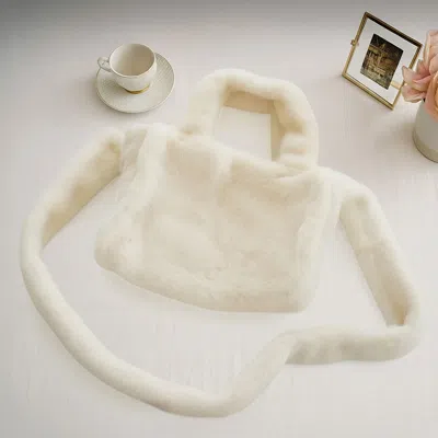 Fashnzfab Soft Stylish Plush Tote Crossbody Shoulder Bag In Multi