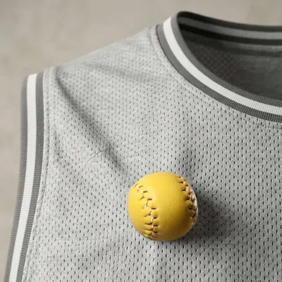 Fashnzfab Softball Lapel Pin Brooch In Yellow
