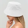 Fashnzfab Solid Bucket Hat In White