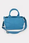 Fashnzfab Solid Canvas Tote In Blue