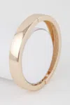 Fashnzfab Solid Clip Cuff Bracelet In Gold