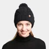 Fashnzfab Solid Color Cable Knit Beanie In Black