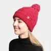 Fashnzfab Solid Color Cable Knit Beanie In Red