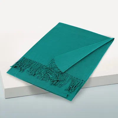 Fashnzfab Solid Color Pashmina Scarf Shawl In Blue