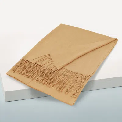 Fashnzfab Solid Color Pashmina Scarf Shawl In Sand