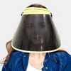 Fashnzfab Solid Color Trim Stylish Face Shield / Visor Sun Hat In Yellow