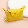 Fashnzfab Solid Compact Keychain Mini Wallet Pouch Bag In Yellow