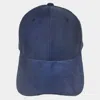Fashnzfab Solid Corduroy Baseball Cap In Blue