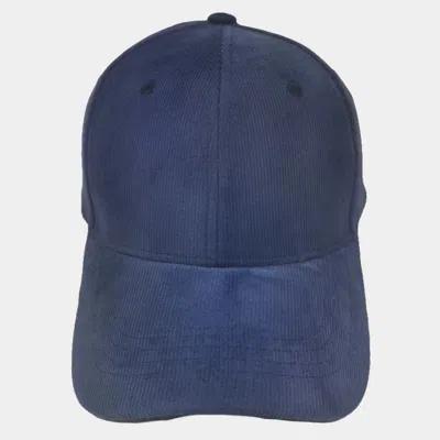 Fashnzfab Solid Corduroy Baseball Cap In Blue