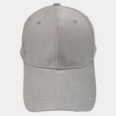 Fashnzfab Solid Corduroy Baseball Cap In Gray