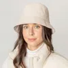 Fashnzfab Solid Corduroy Bucket Hat In Beige