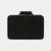Fashnzfab Solid Embossed Clutch / Crossbody Bag In Black