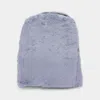 Fashnzfab Solid Faux Fur Backpack Bag In Gray