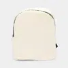 Fashnzfab Solid Faux Fur Backpack Bag In White