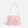 Fashnzfab Solid Faux Fur Mini Handbag / Shoulder Bag In Pink