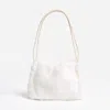 Fashnzfab Solid Faux Fur Mini Handbag / Shoulder Bag In White