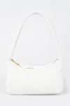 Fashnzfab Solid Faux Fur Shoulder Bag In White