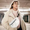 Fashnzfab Solid Faux Fur Sling Bag In White