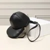 Fashnzfab Solid Faux Leather Baseball Cap Crossbody Bag In Black