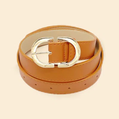 Fashnzfab Solid Faux Leather Belt In Multi