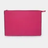 Fashnzfab Solid Faux Leather Clutch Bag In Pink