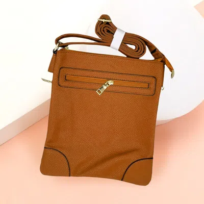 Fashnzfab Solid Faux Leather Crossbody Bag In Multi