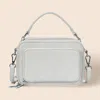 Fashnzfab Solid Faux Leather Rectangle Tote / Crossbody Bag In Multi