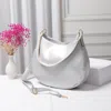 Fashnzfab Solid Faux Leather Shoulder / Crossbody Bag In Silver