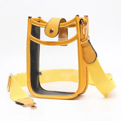 Fashnzfab Solid Faux Leather Transparent Crossbody Bag In Multi