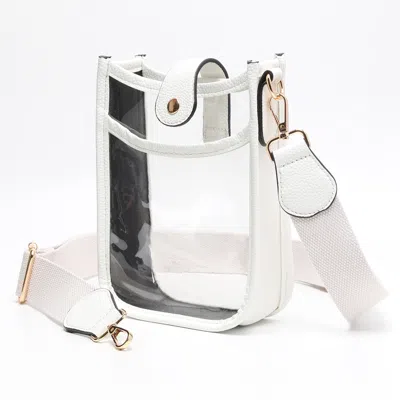 Fashnzfab Solid Faux Leather Transparent Crossbody Bag In Multi