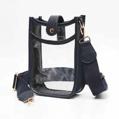 Fashnzfab Solid Faux Leather Transparent Crossbody Bag In Multi