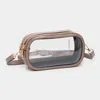 Fashnzfab Solid Faux Leather Transparent Rectangle Crossbody Bag In Multi