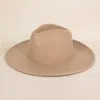 Fashnzfab Solid Fedora Panama Hat In Gray