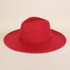 Fashnzfab Solid Fedora Panama Hat In White