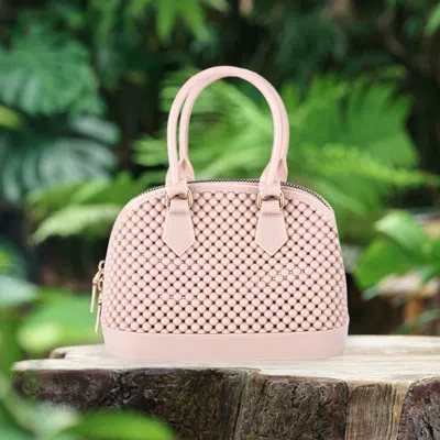 Fashnzfab Solid Jelly Rubber Tote / Crossbody Bag In Sand