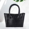 Fashnzfab Solid Jelly Tote Bag In Black