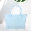 Fashnzfab Solid Jelly Tote Bag In Blue