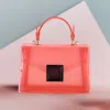 Fashnzfab Solid Jelly Tote / Crossbody Bag In Red