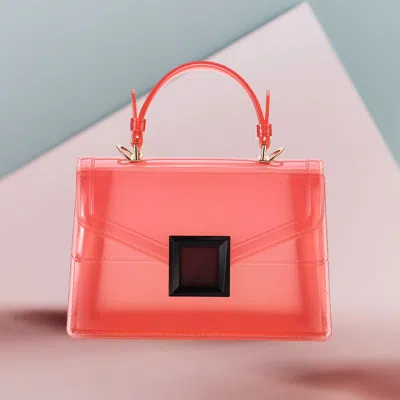 Fashnzfab Solid Jelly Tote / Crossbody Bag In Red