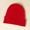 Fashnzfab Solid Knit Beanie Hat In Red