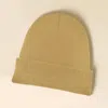 Fashnzfab Solid Knit Beanie Hat In Sand
