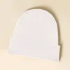 Fashnzfab Solid Knit Beanie Hat In White