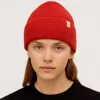 Fashnzfab Solid Knit Winter Beanie Hat In Red
