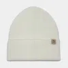Fashnzfab Solid Knit Winter Beanie Hat In White