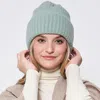 Fashnzfab Solid Knitted Beanie Hat In Green
