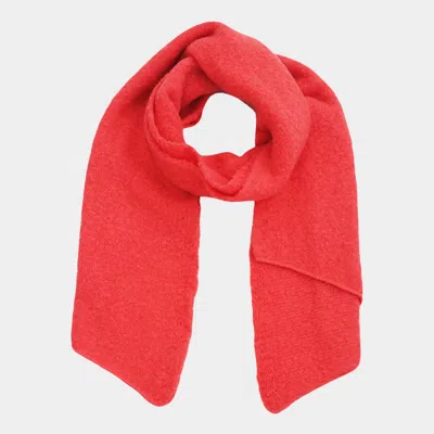 Fashnzfab Solid Knitted Fuzzy Scarf In Pink