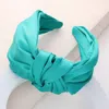 Fashnzfab Solid Knot Burnout Headband In Blue