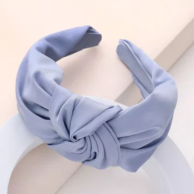 Fashnzfab Solid Knot Burnout Headband In Gray